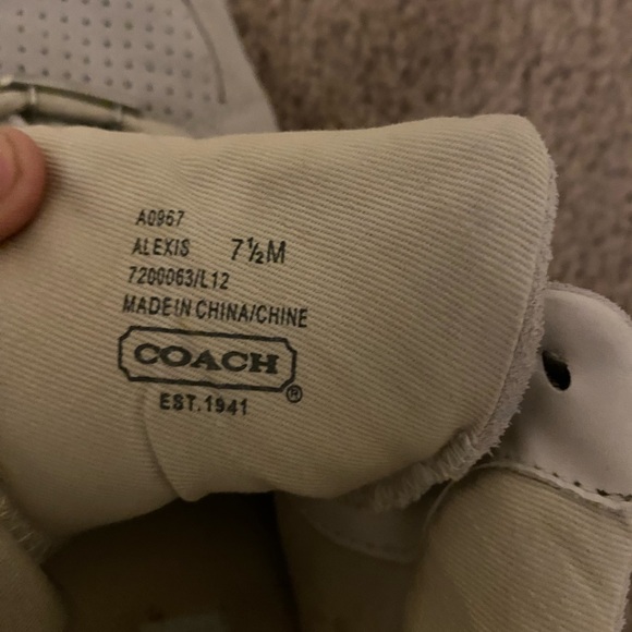 Coach Hightop Heel Sneakers size 7.5 - Picture 3 of 5